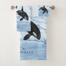 Incredible Black and White Watercolor Orcas