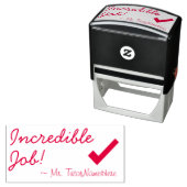 "Incredible Job!" + Tutor Name Rubber Stamp Permastempel (Beispiel)