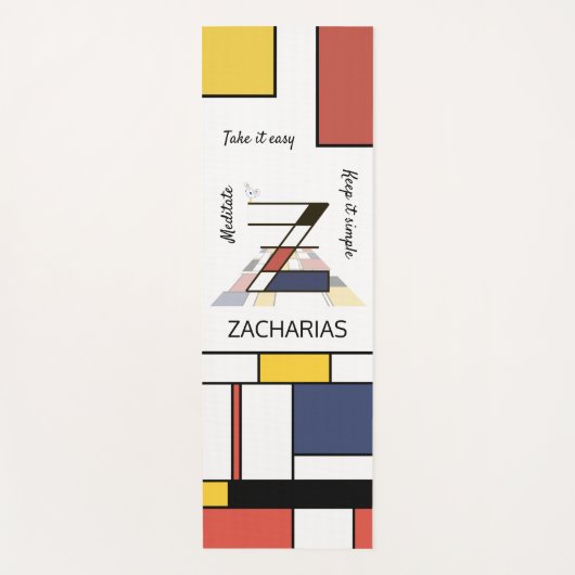 Incredible Neoplasticism Art Monogram. Letter Z Yogamatte (Vorderseite)