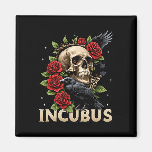 Incubus Crow Links Skull Blume Halloween Kostüm 2 Magnet