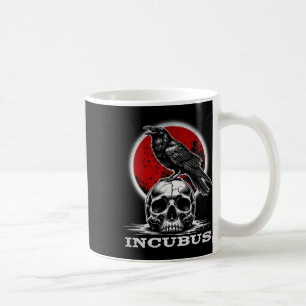 Incubus-Schädel mit Mond und Krähe Gothic Hallowee Kaffeetasse