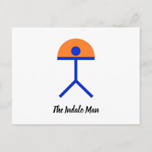 Indalo Man Blue und Orange Postkarte