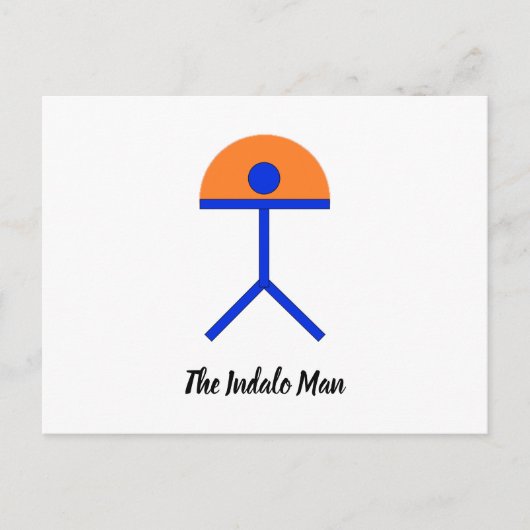 Indalo Man Blue und Orange Postkarte (Vorderseite)