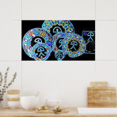 Indalo Man Cermaics, Almeria, Spanien Poster (Küche)