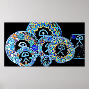 Indalo Man Cermaics, Almeria, Spanien Poster