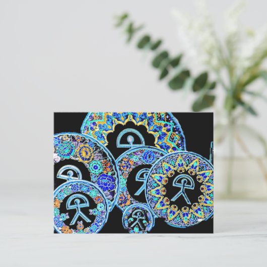 Indalo Man Cermaics, Almeria, Spanien Postkarte (Stehend Vorderseite)