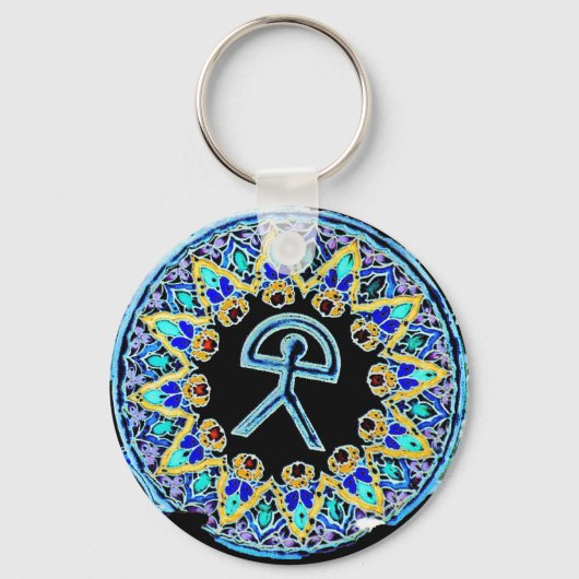 Indalo Man Cermaics, Almeria, Spanien Schlüsselanhänger (Vorderseite)
