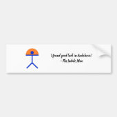 Indalo Man Viel Glück Blue und Orange Autoaufkleber (Vorne)