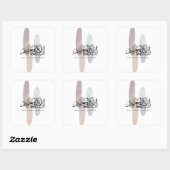 Indeed, the Virtuous Will Be in Bliss – Arabic Art Quadratischer Aufkleber (Blatt)