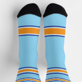 Indego and blue & orange - Name Number Socks Socken (Oben)