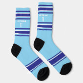 Indego and blue & orange - Name Number Socks Socken (Rechts)