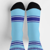 Indego und blau & orange - Name Zahlen Socken (Oben)
