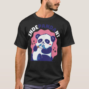 IndePANDAnt Lustiger Panda-Bär Pun Zitat Humor Sag T-Shirt