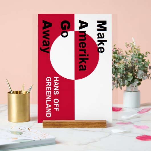 Independant Greenland Acrylschild (Hochzeit)