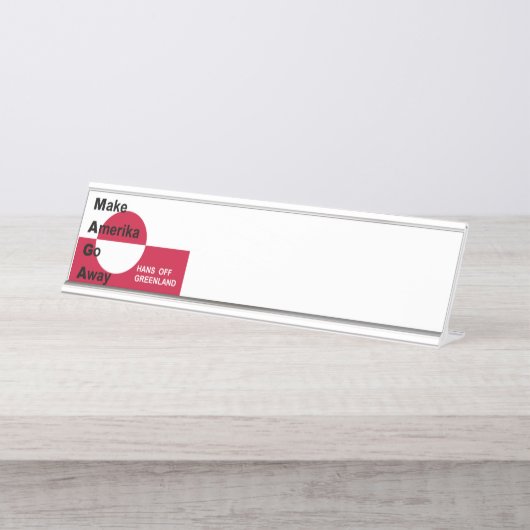 Independant Greenland Schreibtischnamensplakette (Vorderseite )