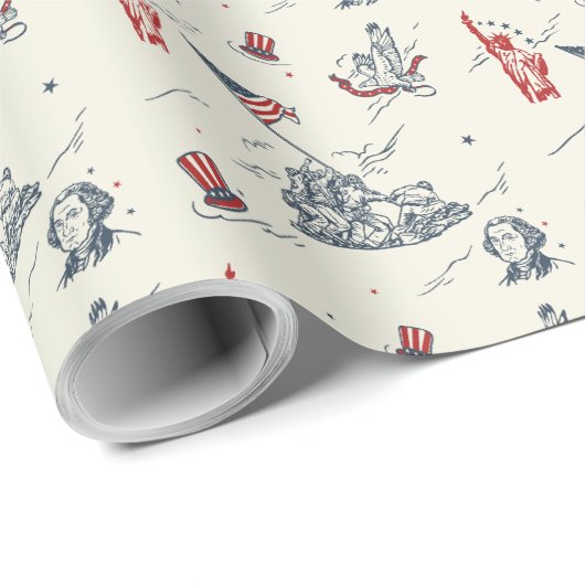 Independence Day 4th July Geschenkpapier (Rolleneckpunkt)