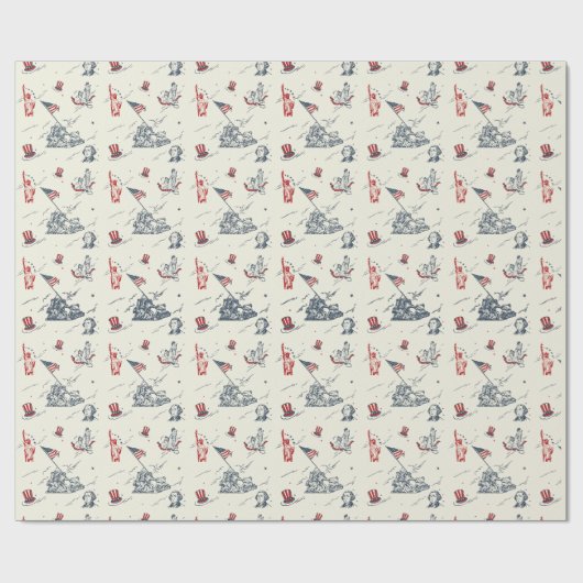 Independence Day 4th July Geschenkpapier (Flach)
