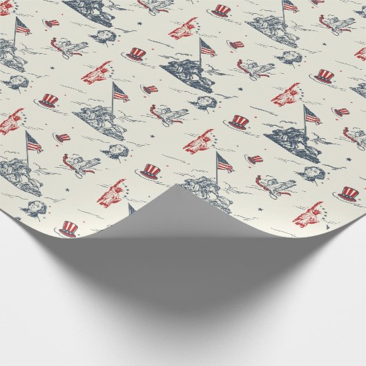 Independence Day 4th July Geschenkpapier (Ecke)