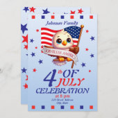 Independence Day 4th of July God Bless America🇺🇸 Einladung (Vorne/Hinten)