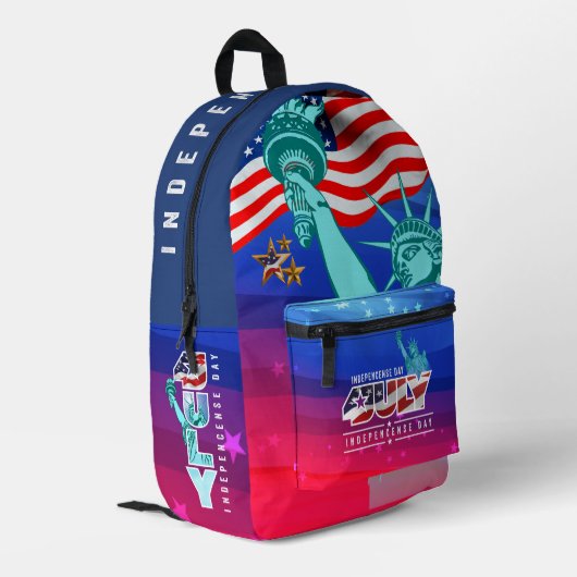 Independence Day | Bedruckter Rucksack (Rückseitige Ecke links)