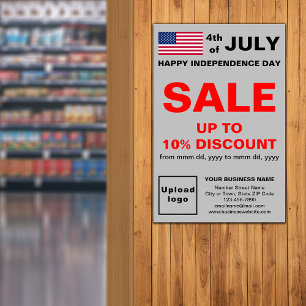 Independence Day Business Sale Grau Poster