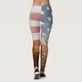 Independence Day cowboy image. Leggings (Rückseite)