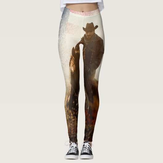 Independence Day cowboy image. Leggings (Vorderseite)