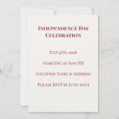 Independence Day / Día de la Independencia 2026 Einladung (Rückseite)