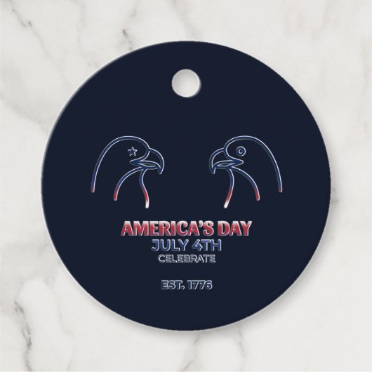 Independence Day / Día de la Independencia 2026 Geschenkanhänger (Vorderseite)