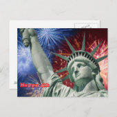 Independence Day & July fourth Postkarte (Vorne/Hinten)