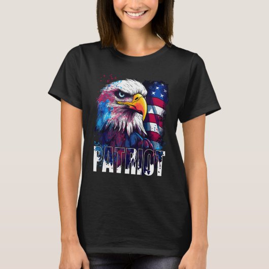 Independence Day Patriotic 4th July Eagle USA Amer T-Shirt (Vorderseite)