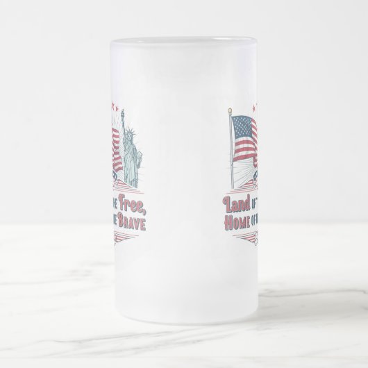 Independence Day - Statue of Liberty Mug Mattglas Bierglas (Mittel)