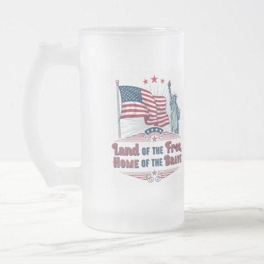 Independence Day - Statue of Liberty Mug Mattglas Bierglas (Links)