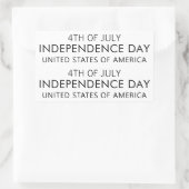 INDEPENDENCE DAY Stylish Font Rechteckiger Aufkleber (Tasche)