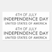 INDEPENDENCE DAY Stylish Font Rechteckiger Aufkleber (Vorderseite)