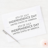 INDEPENDENCE DAY Stylish Font Rechteckiger Aufkleber (Umschlag)