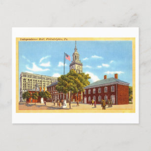 Independence Hall in Philadelphia, Penn., Vintage Postkarte