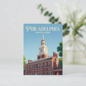 Independence Hall USA Postkarte (Stehend Vorderseite)