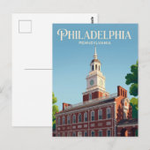 Independence Hall USA Postkarte (Vorne/Hinten)