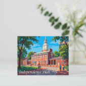 Independence Hall USA Postkarte (Stehend Vorderseite)