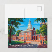 Independence Hall USA Postkarte (Vorne/Hinten)