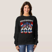 Independence Is Cool Blue White Red Ice Cream Cone Sweatshirt (Vorne ganz)