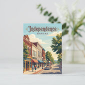 Independence, Kansas Postkarte (Stehend Vorderseite)