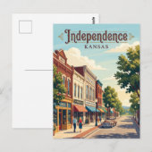 Independence, Kansas Postkarte (Vorne/Hinten)