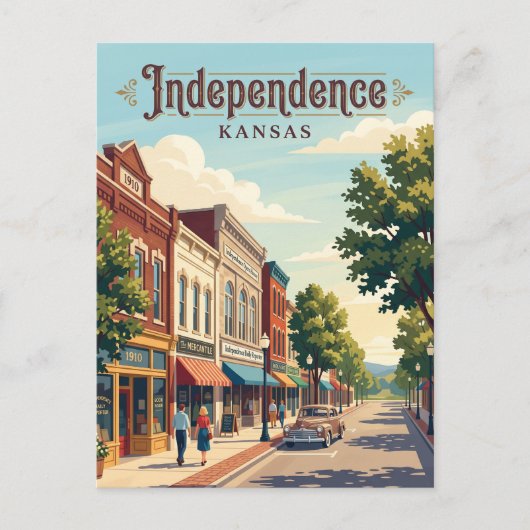 Independence, Kansas Postkarte (Vorderseite)