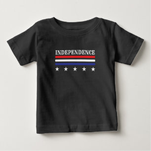 Independence Sterne Streifen Retro USA Patriotisch Baby T-shirt