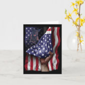 Independence US Flag Dutch Shepherd Karte (Gelbe Blume)