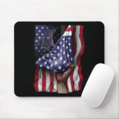 Independence US Flag Dutch Shepherd Mousepad (Mit Mouse)