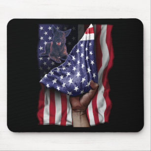 Independence US Flag Dutch Shepherd Mousepad
