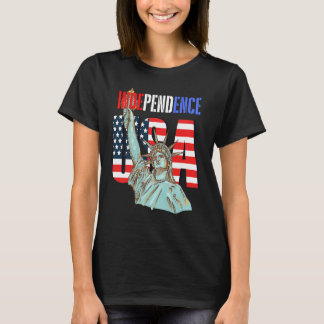 Independence USA America Patriotic Statue of Liber T-Shirt